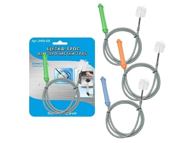 Трос для чистки труб длина 1,5м 58-167